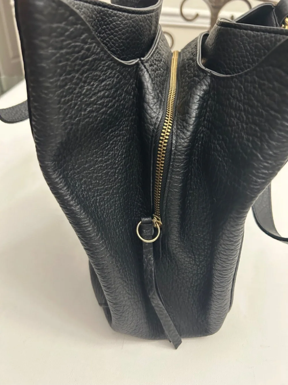 Vince Camuto Mell Hobo Bag in Black Pebbled Leather